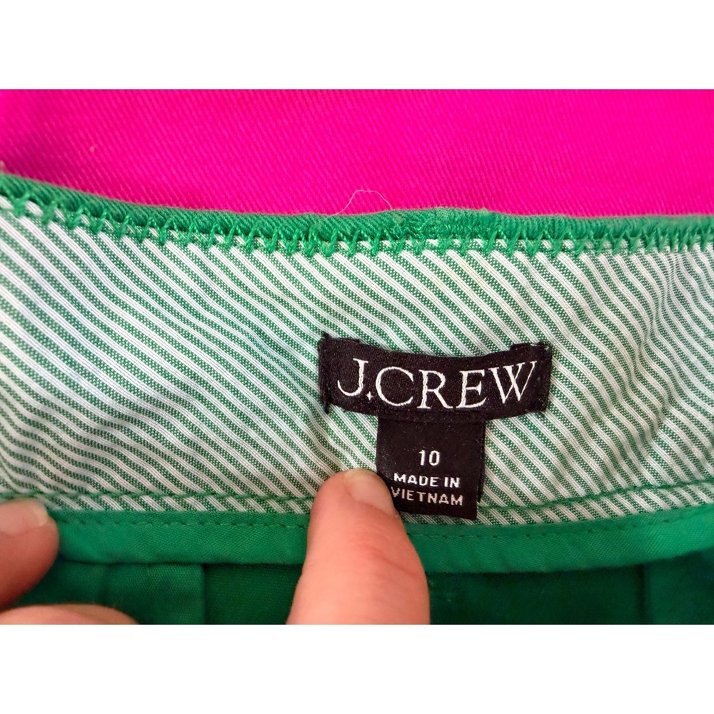 J.Crew Shorts Bundle Women Sz 10 Chino 3" Red Green Pink Preppy Summer Coastal - Picture 7 of 8